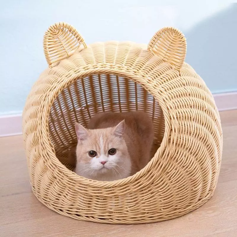 wicker dome cat bed 855