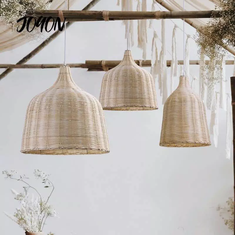 wicker shades for pendant lights 374