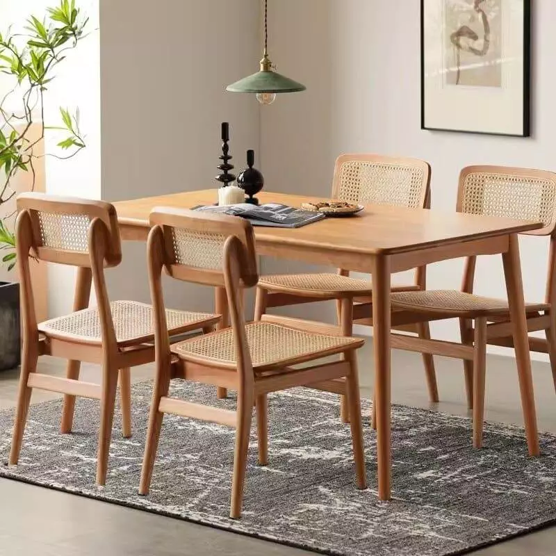 wooden wicker dining chairs 125