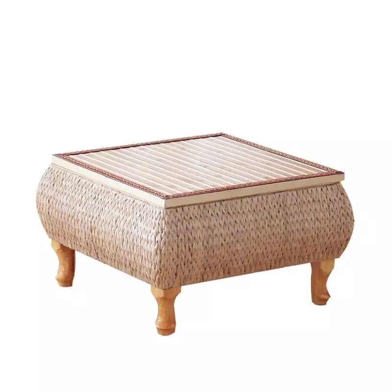 coffee table with wicker basket storage 736