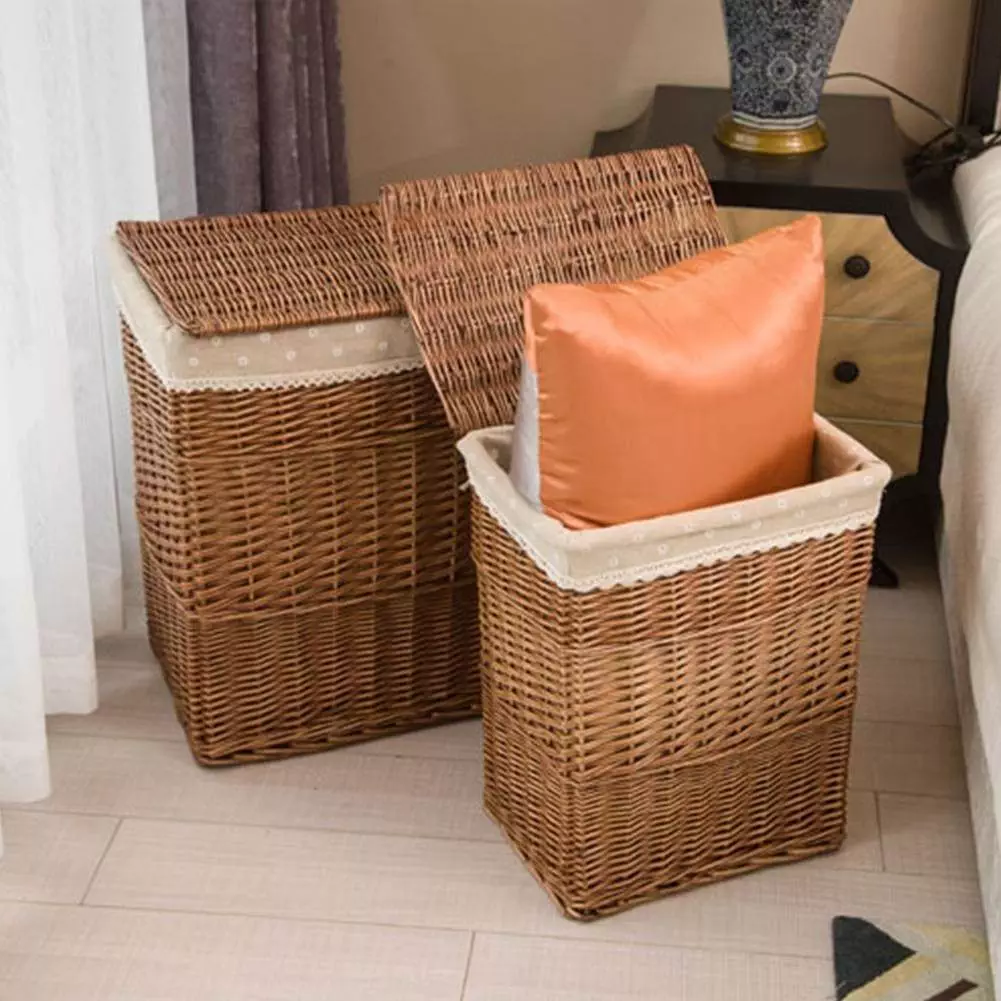 extra large wicker laundry basket with lid 225
