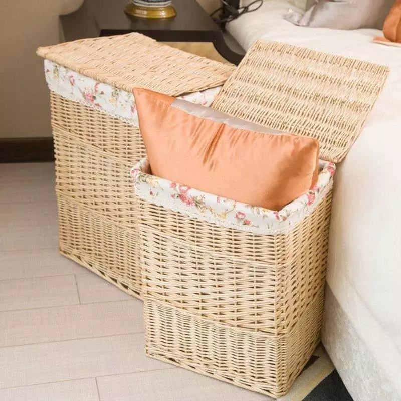 extra large wicker laundry basket with lid 787