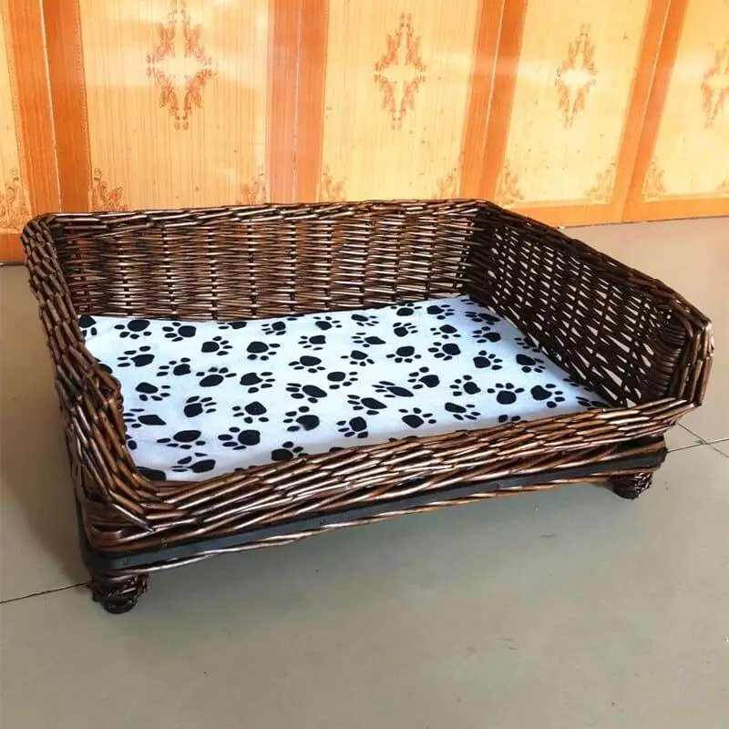 large wicker dog bed 526