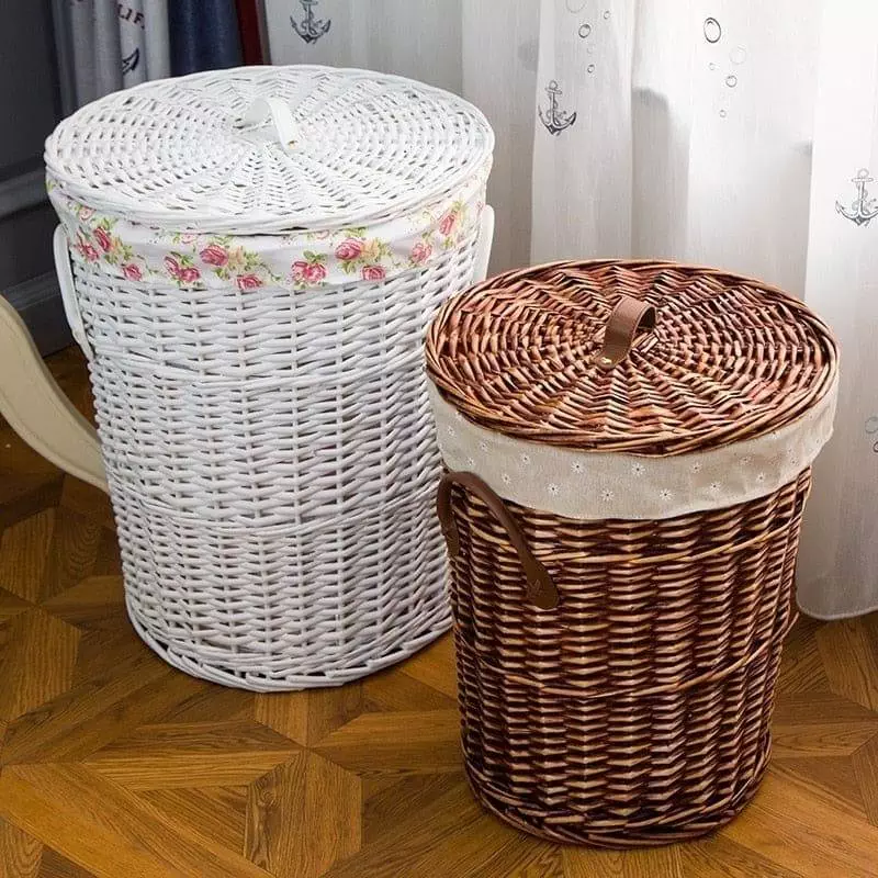 traditional wicker laundry basket 632