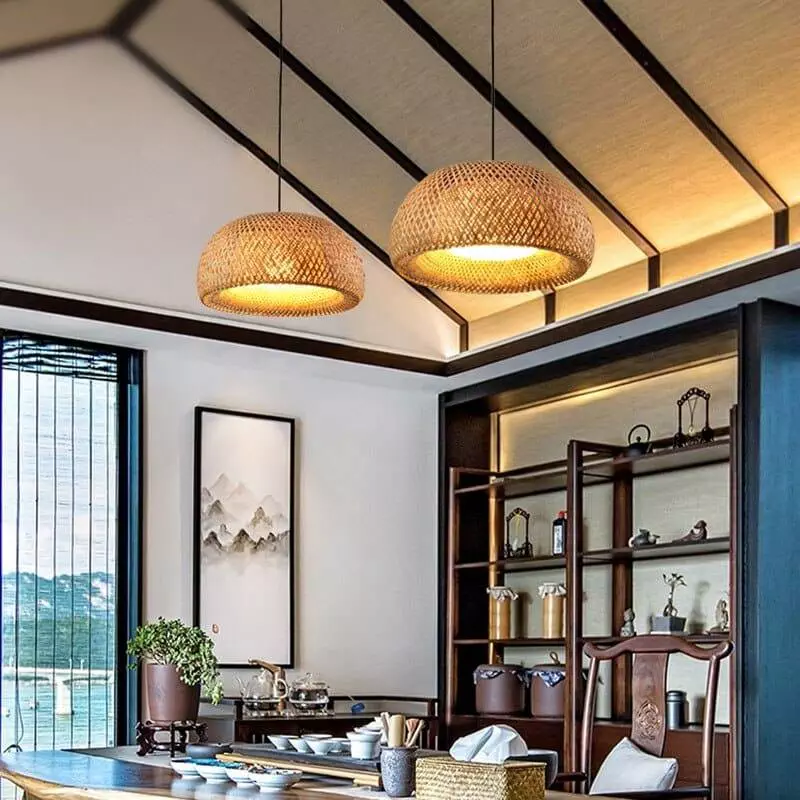 Wicker Ceiling Lamp Shades The