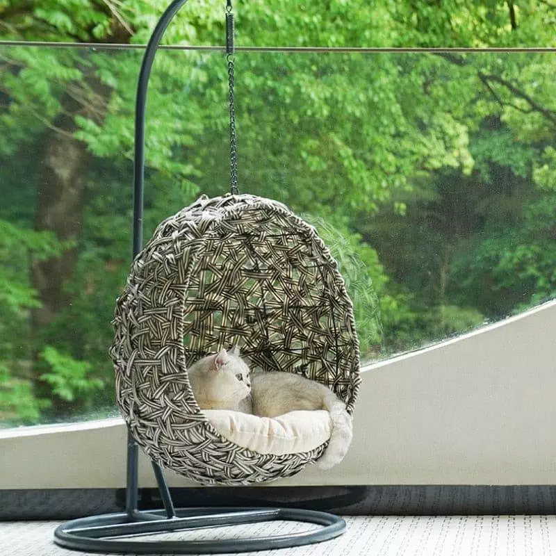 wicker elevated cat bed 856