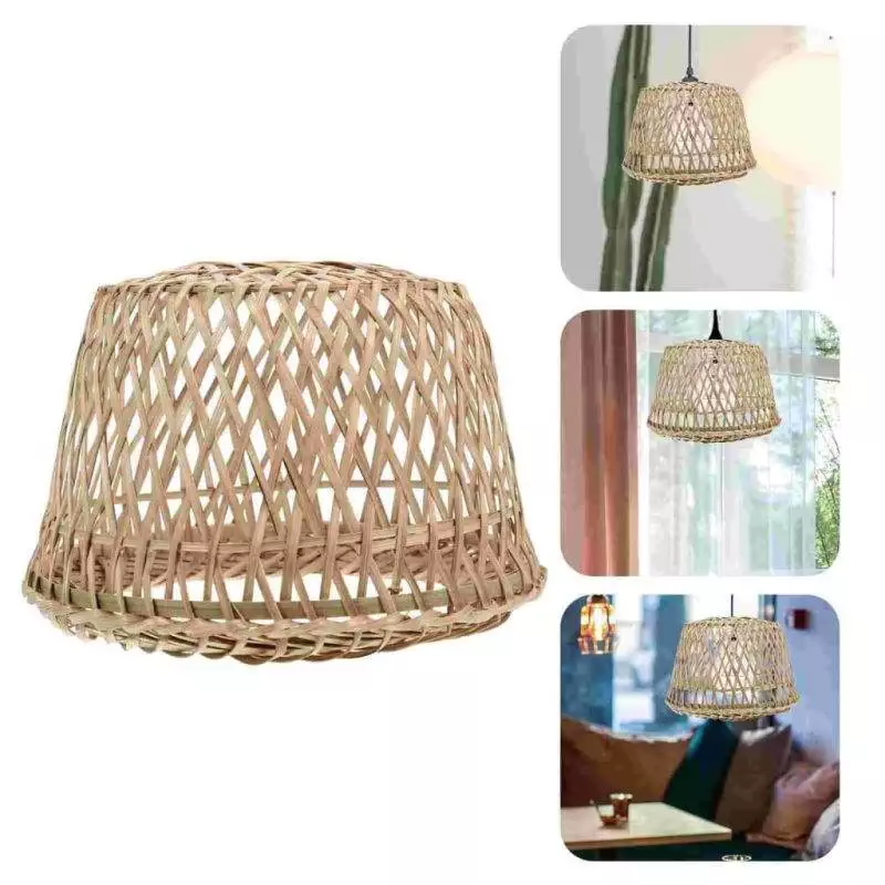 wicker lamp shade for table 859