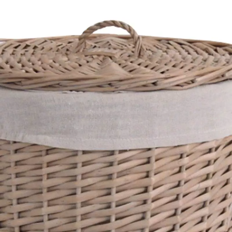 wicker laundry basket with lid 110