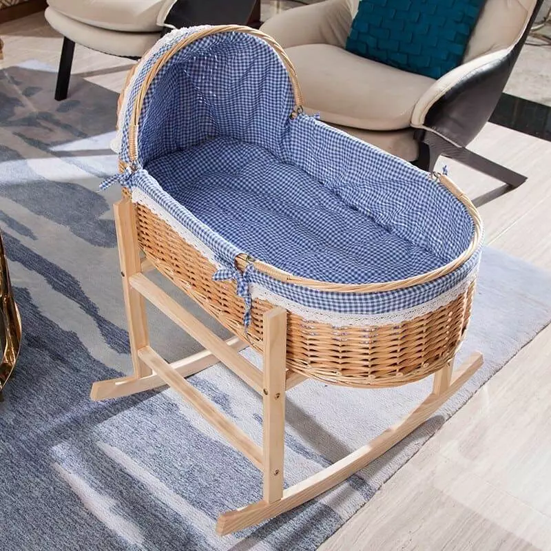 wicker moses basket and stand 889