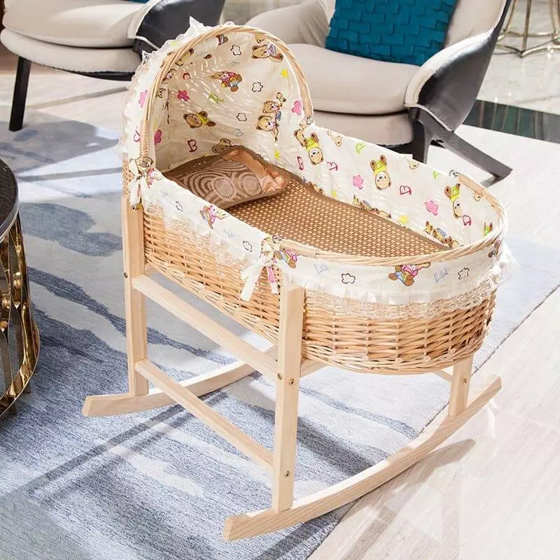 wicker moses basket with stand 732