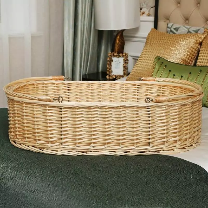 wicker moses basket with wheels 264