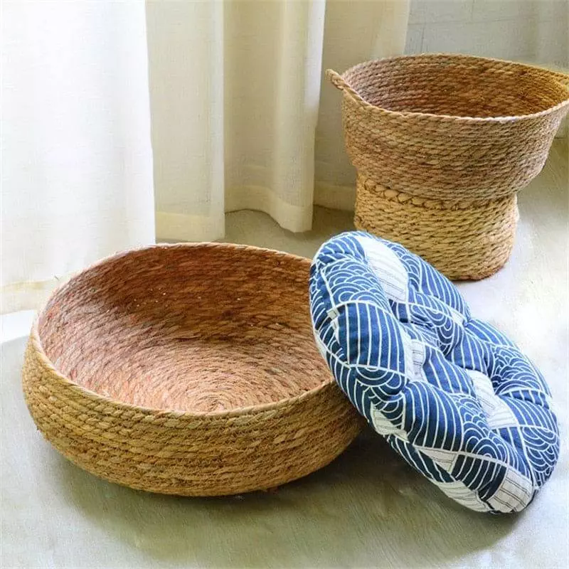 wicker pet beds for cats 319