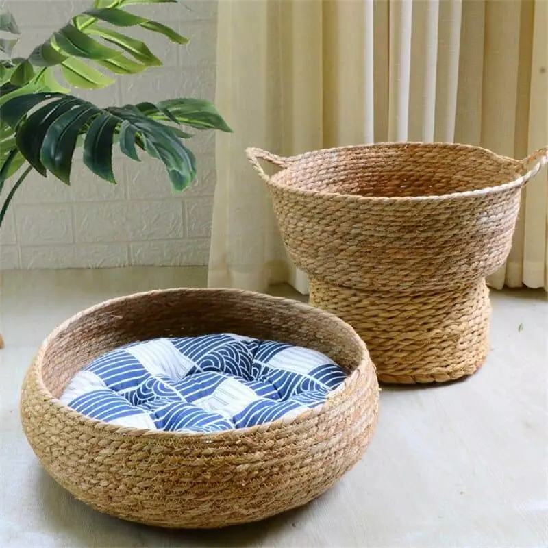 wicker pet beds for cats 377