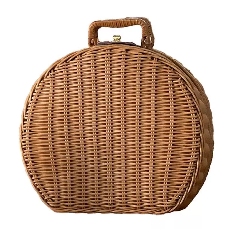 wicker picnic basket with lid 551