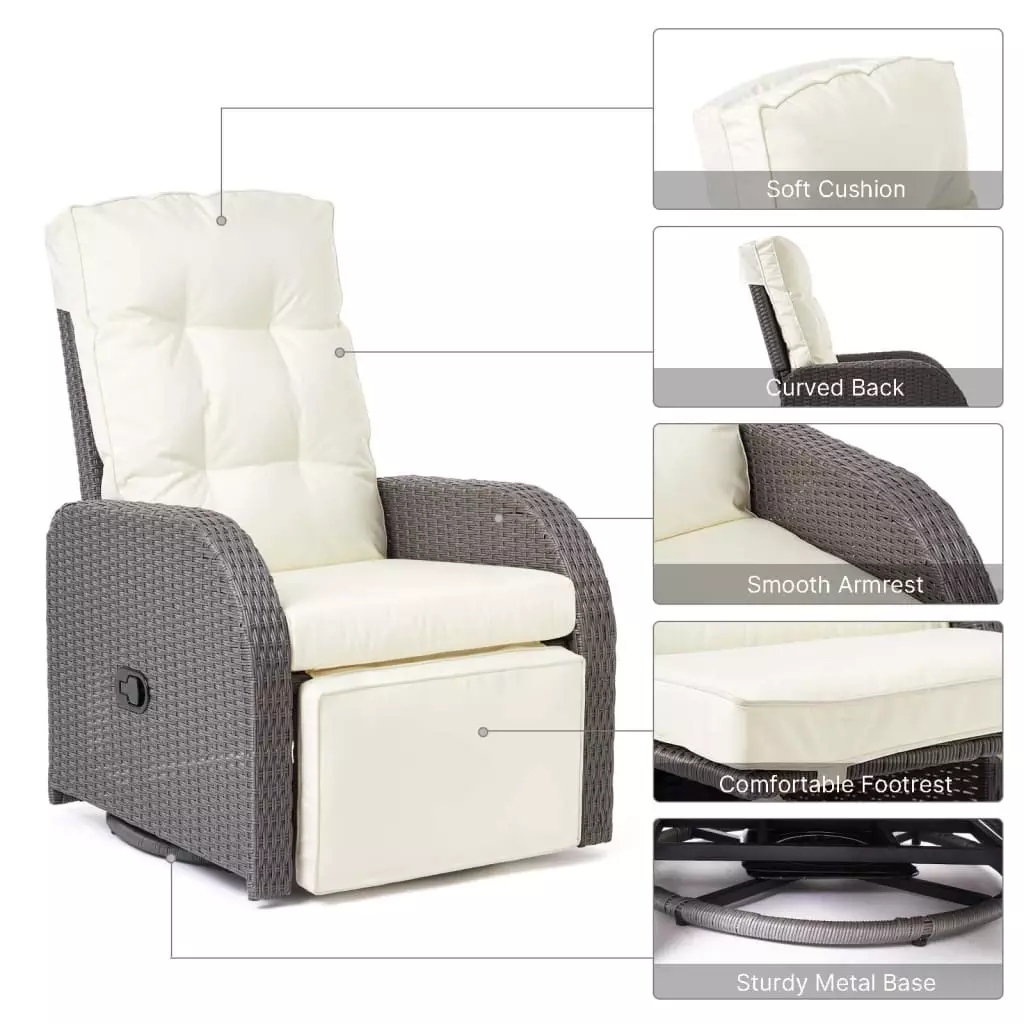 wicker reclining garden chairs 667